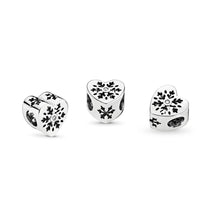 Load image into Gallery viewer, Pandora Snowflake Heart Charm, Clear CZ