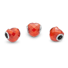 Load image into Gallery viewer, PANDORA Shape of Love Charm, Orange Cubic Zirconia
