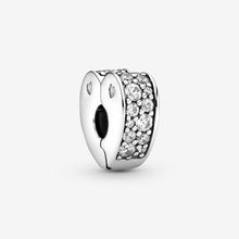 Load image into Gallery viewer, Clear Pavé Heart Clip Charm