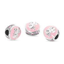 Load image into Gallery viewer, Pandora Disney, Vintage Minnie Charm, Bubblegum Pink Enamel &amp; Pink CZ