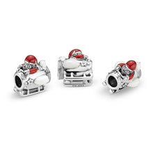 Load image into Gallery viewer, Pandora Santa in Space Charm, Clear CZ &amp; Multi-Colored Enamel