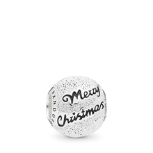 Load image into Gallery viewer, Pandora Merry Christmas Charm, Black Enamel