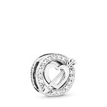 Load image into Gallery viewer, PANDORA Reflexion Asymmetric Heart &amp; Arrow Charm, Clear CZ
