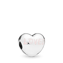 Load image into Gallery viewer, PANDORA Loved Heart Charm, Powder Pink Enamel