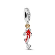 Load image into Gallery viewer, Pandora Good Fortune Carp Charm, Clear CZ &amp; Mixed Enamel