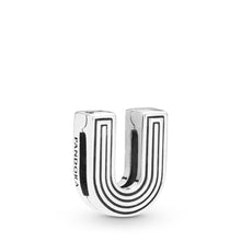 Load image into Gallery viewer, Pandora Reflexions Letter U Clip Charm