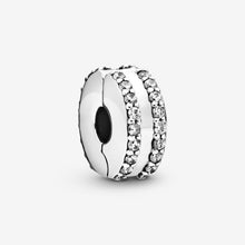 Load image into Gallery viewer, Double Lined Pavé Clip Charm