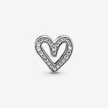 Load image into Gallery viewer, Sparkling Freehand Heart Charm