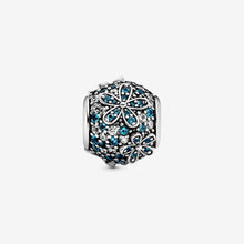 Load image into Gallery viewer, Teal Pavé Daisy Flower Charm