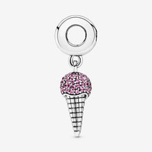 Load image into Gallery viewer, Pavé Ice Cream Cone Dangle Charm