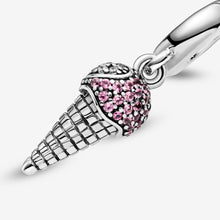 Load image into Gallery viewer, Pavé Ice Cream Cone Dangle Charm