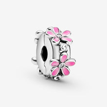 Load image into Gallery viewer, Pink Daisy Flower Clip Charm