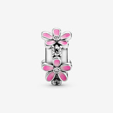 Load image into Gallery viewer, Pink Daisy Flower Clip Charm