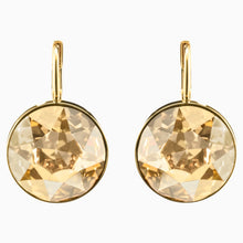 Load image into Gallery viewer, BELLA PIERCED EARRINGS, BROWN, GOLD-TONE PLATED
