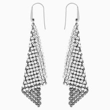 Load image into Gallery viewer, FIT PIERCED EARRINGS, GRAY, RHODIUM PLATED