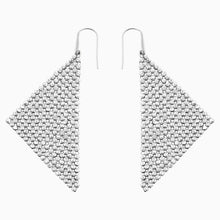 Load image into Gallery viewer, FIT PIERCED EARRINGS, GRAY, RHODIUM PLATED