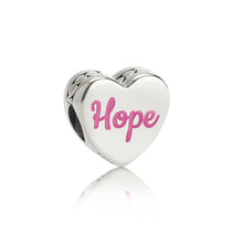 Load image into Gallery viewer, Pandora Hope Ribbon Charm, Pink Enamel
