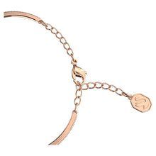 Load image into Gallery viewer, Swarovski Sparkling Dance bangle Round cut, Purple, Rose gold-tone plated