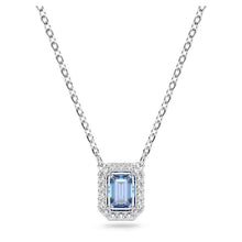 Load image into Gallery viewer, Millenia necklace Octagon cut, Blue, Rhodium plated
