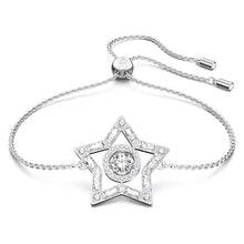 Load image into Gallery viewer, Stella bracelet Star, White, Rhodium plated