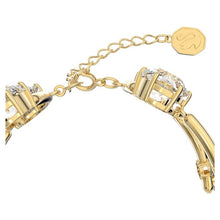 Load image into Gallery viewer, Constella bangle Round cut, White, Gold-tone plated