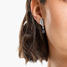 Load image into Gallery viewer, Tennis Deluxe earrings Mixed cuts, Gray, Rhodium plated