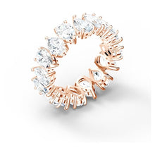 Load image into Gallery viewer, Vittore ring Pear cut, White, Rose gold-tone plated
