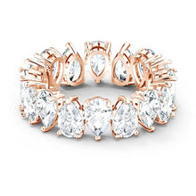 Load image into Gallery viewer, Vittore ring Pear cut, White, Rose gold-tone plated