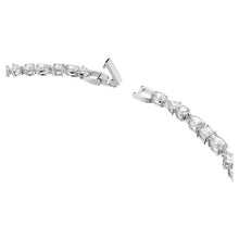 Load image into Gallery viewer, Tennis Deluxe V necklace Mixed cuts, White, Rhodium plated