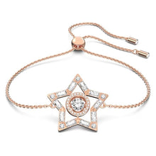 Load image into Gallery viewer, Stella bracelet Star, White, Rose gold-tone plated