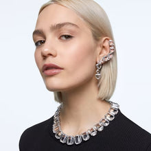 Load image into Gallery viewer, Millenia ear cuff Set (3), Asymmetrical, White, Rhodium plated