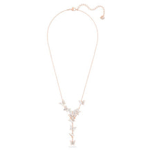 Load image into Gallery viewer, Lilia Y necklace Butterfly, White, Rose gold-tone plated