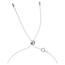 Load image into Gallery viewer, Chroma necklace Octagon cut, Blue, Rhodium plated