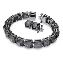 Load image into Gallery viewer, Millenia bracelet Square cut, Gray, Black Ruthenium plated