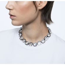 Load image into Gallery viewer, Harmonia choker Cushion cut, White, Mixed metal finish