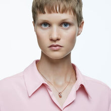 Load image into Gallery viewer, Twist necklace White, Rose gold-tone plated