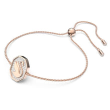 Load image into Gallery viewer, Signum bracelet Swan, White, Rose gold-tone plated