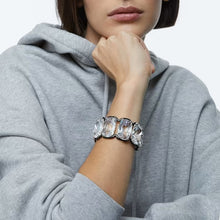 Load image into Gallery viewer, Harmonia cuff Oversized floating crystals, White, Mixed metal finish