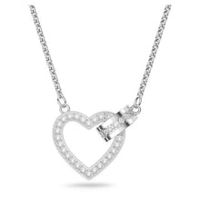 Load image into Gallery viewer, Lovely necklace Heart, White, Rhodium plated
