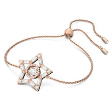 Load image into Gallery viewer, Stella bracelet Star, White, Rose gold-tone plated
