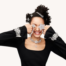Load image into Gallery viewer, Stella pendant Star, White, Rhodium plated
