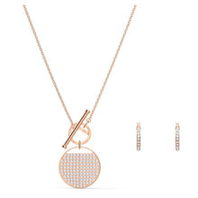 Load image into Gallery viewer, Ginger T Bar set White, Rose gold-tone plated