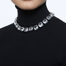 Load image into Gallery viewer, Harmonia choker Cushion cut, White, Mixed metal finish