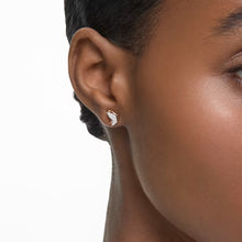 Load image into Gallery viewer, Lilia stud earrings Butterfly, White, Rose gold-tone plated