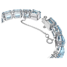Load image into Gallery viewer, Millenia bracelet Square cut, Blue, Rhodium plated