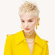 Load image into Gallery viewer, Harmonia choker Cushion cut, Yellow, Rhodium plated