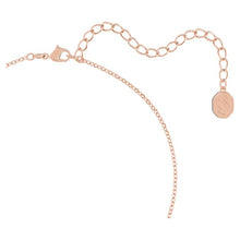 Load image into Gallery viewer, Swarovski Sparkling Dance Oval necklace Round cut, Red, Rose gold-tone plated