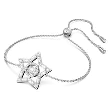 Load image into Gallery viewer, Stella bracelet Star, White, Rhodium plated