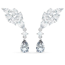 Load image into Gallery viewer, Tennis Deluxe earrings Mixed cuts, Gray, Rhodium plated