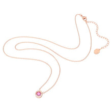 Load image into Gallery viewer, Swarovski Sparkling Dance pendant Round cut, Purple, Rose gold-tone plated